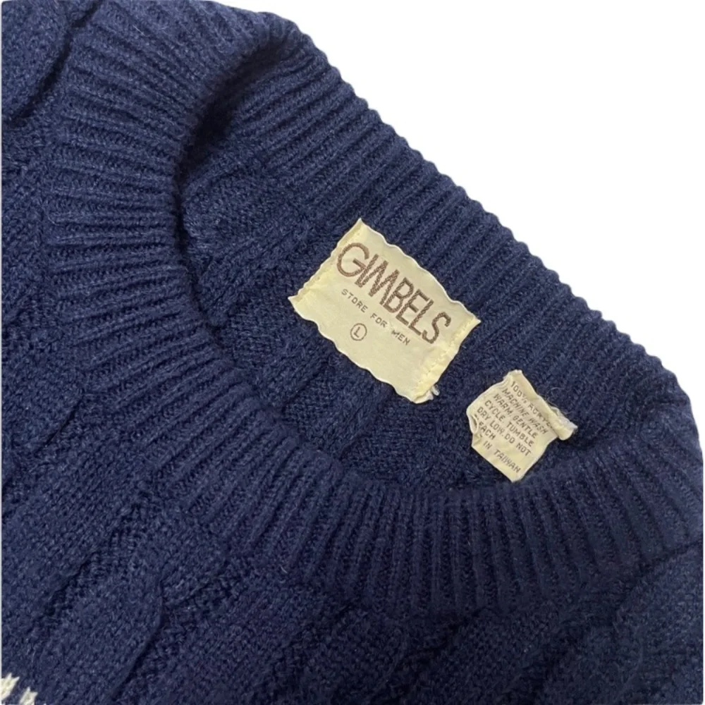 Rare Vintage Sweater Nordic Fair Isle Chunky Knit Winter Christmas Ski Crewneck